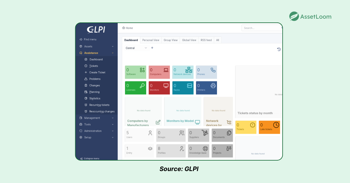 Asset Management Software Freeware GLPI
