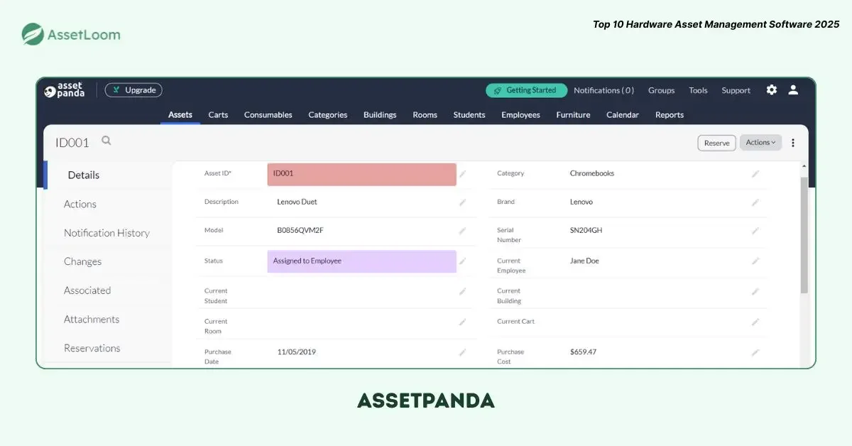 AssetPanda Hardware Asset Management