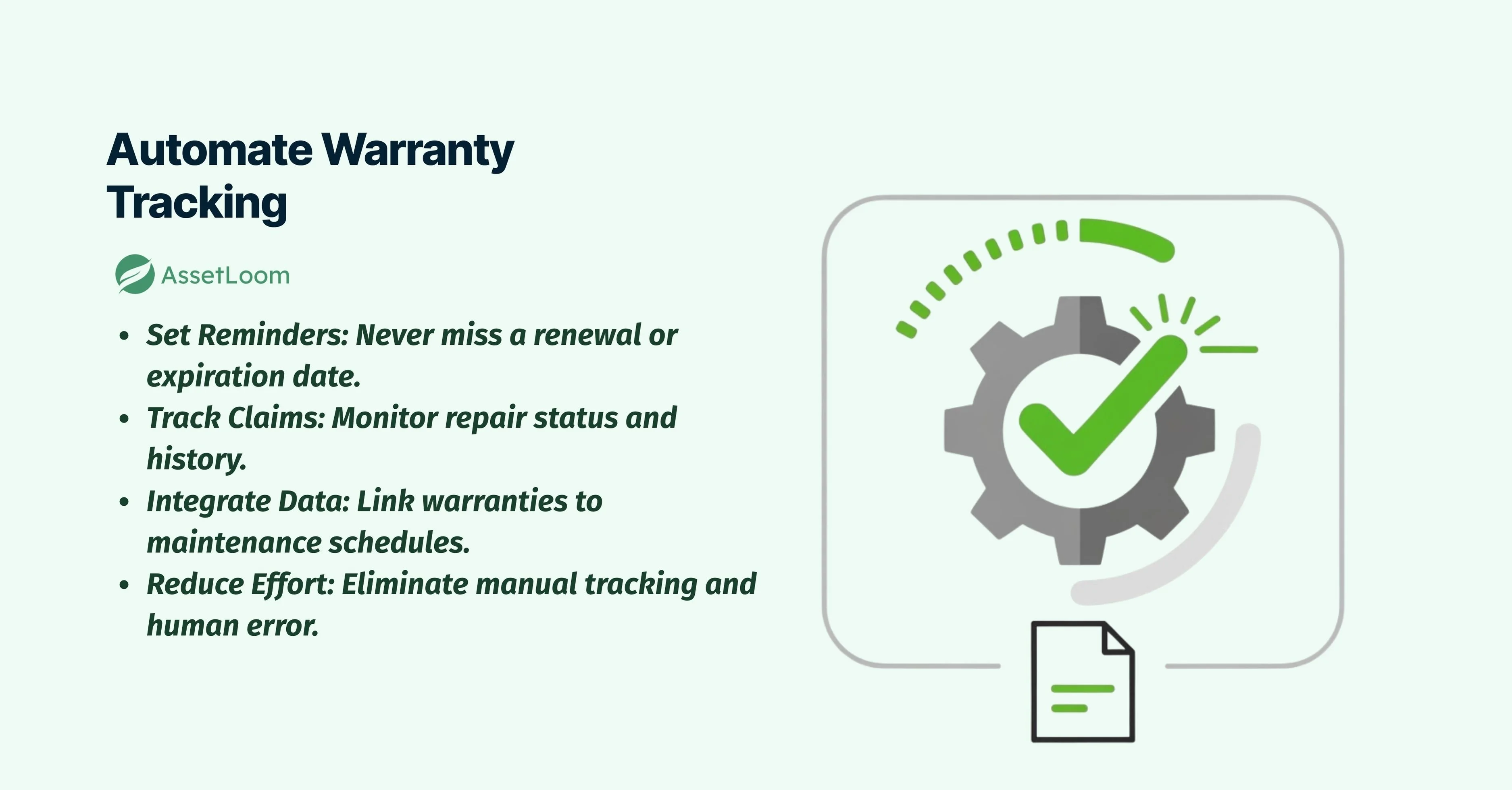 Automate Warranty Tracking