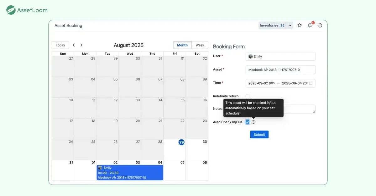 Automated Workflows for Asset Returns or Transfers in AssetLoom
