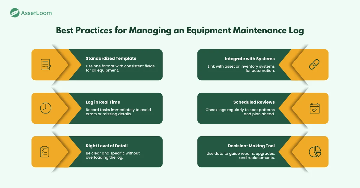 Best Practices for Managing an Equipment Maintenance Log
