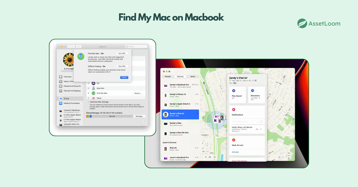 Find my Mac on Macbook