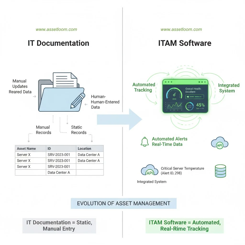 IT Documentation vs ITAM software