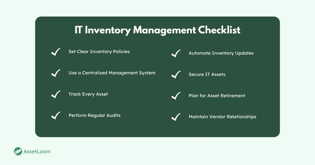 IT Inventory Management Checklist