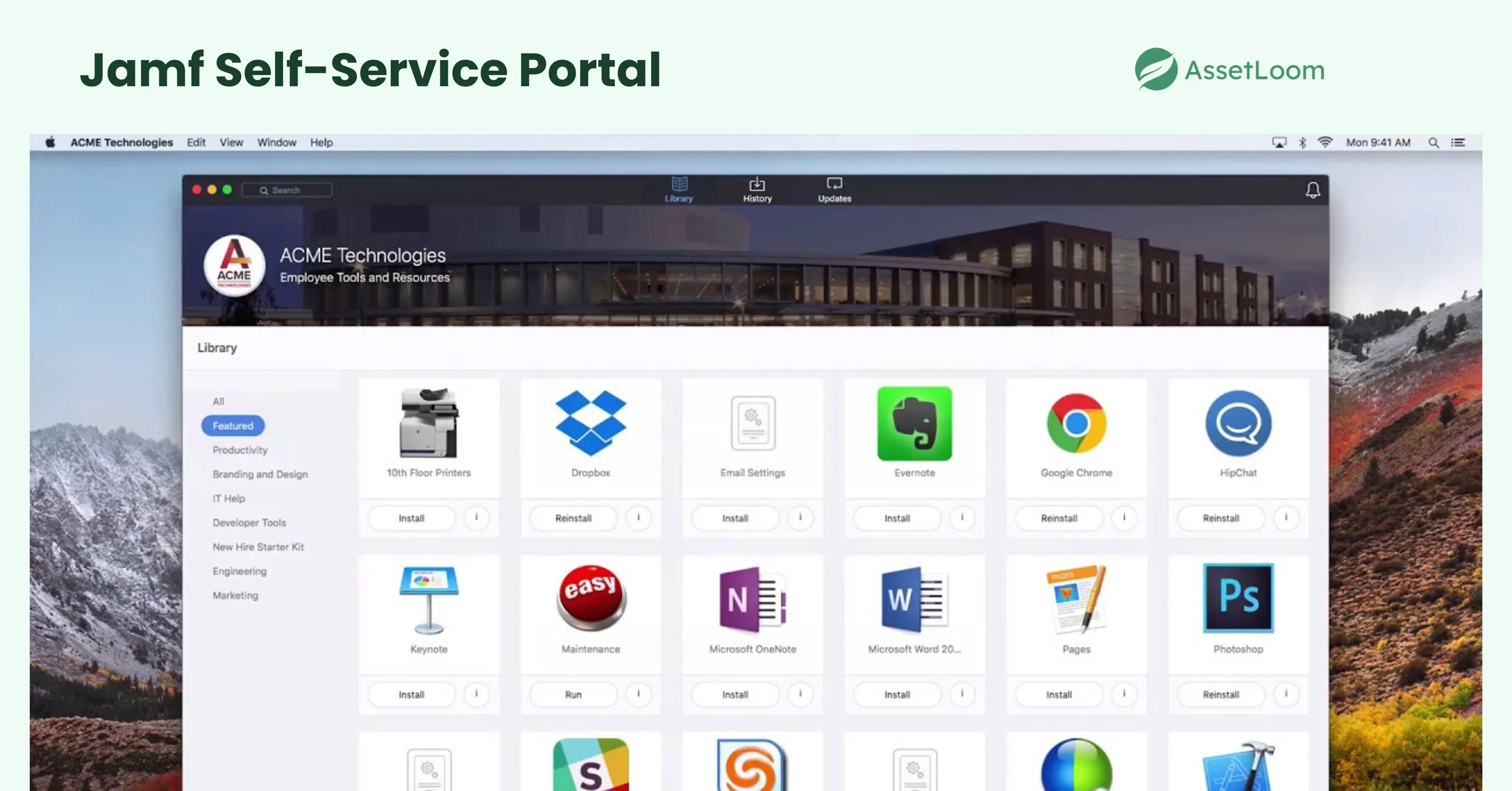 Jamf Self Service Portal