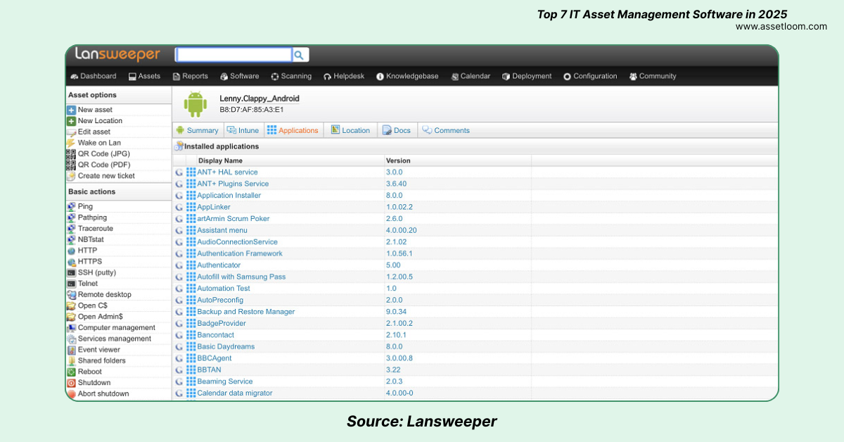 Lansweeper Top 7 Best IT Asset Management Software in 2025