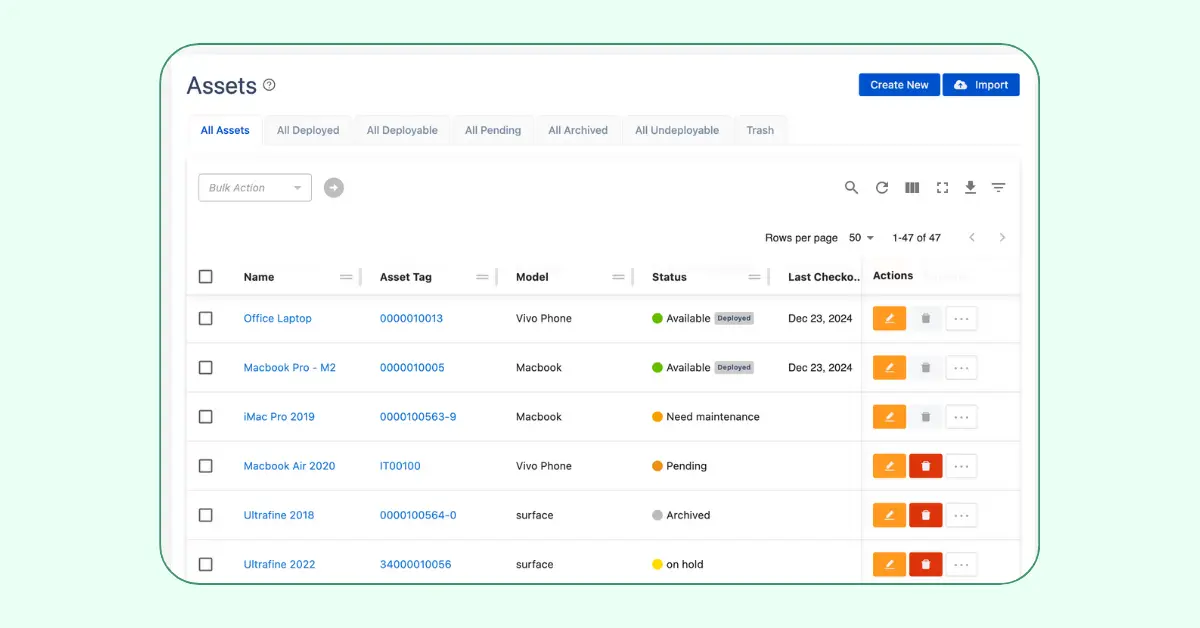 Manage IT assets in AssetLoom