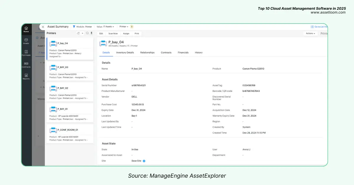 ManageEngine AssetExplorer