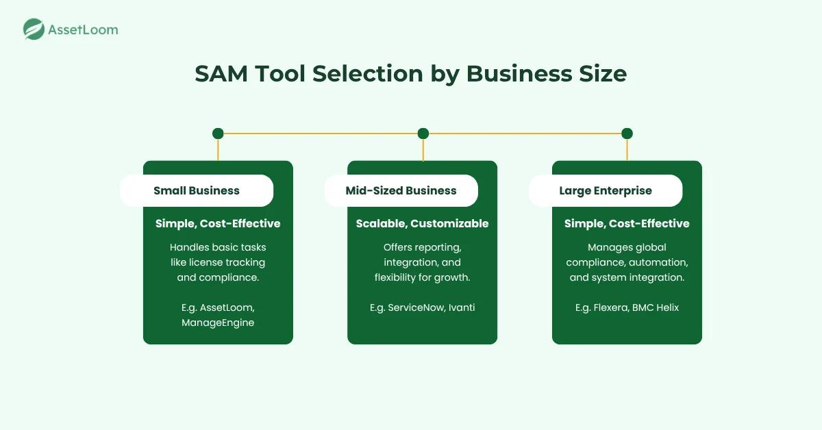 SAM Tools for Different Business Sizes