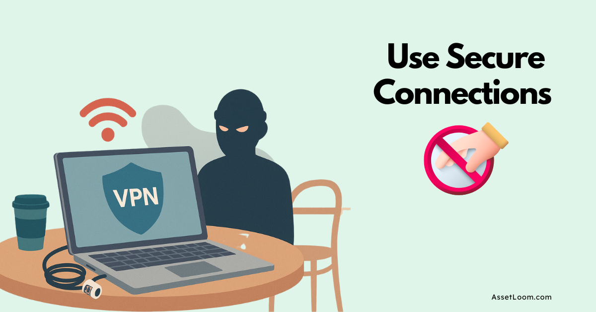 Use Secure Connections (Avoid Public Wi-Fi for Sensitive Tasks)