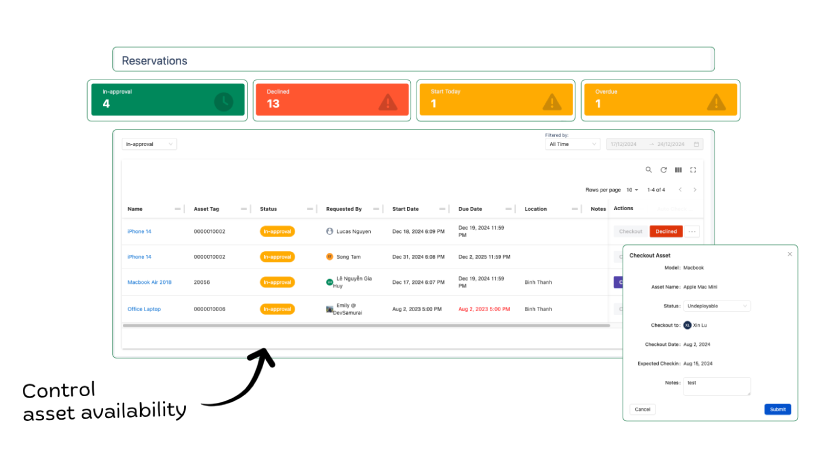 Asset Booking